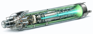 Cathode Ray Tube (CRT) Showing the Electron Beam Path Inside the Vacuum Tube
