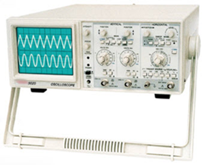 Analog Cathode Ray Oscilloscope (CRO) Displaying Waveform Signals